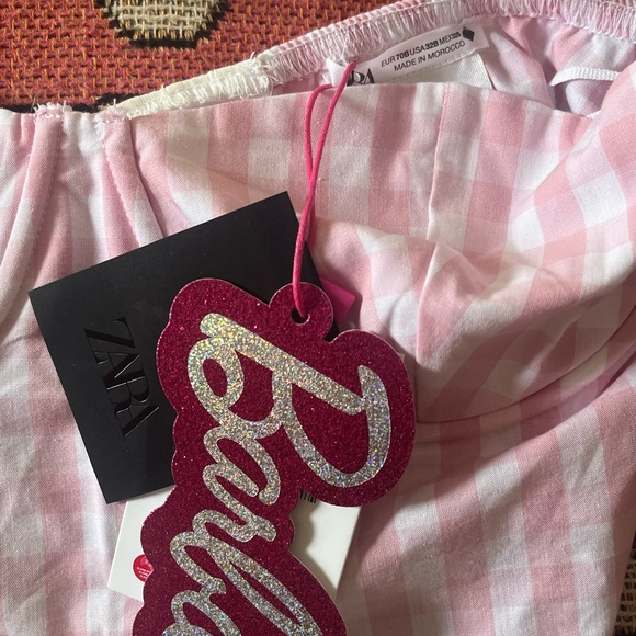 Zara x Barbie Pink Gingham Bustier - Picture 3 of 6